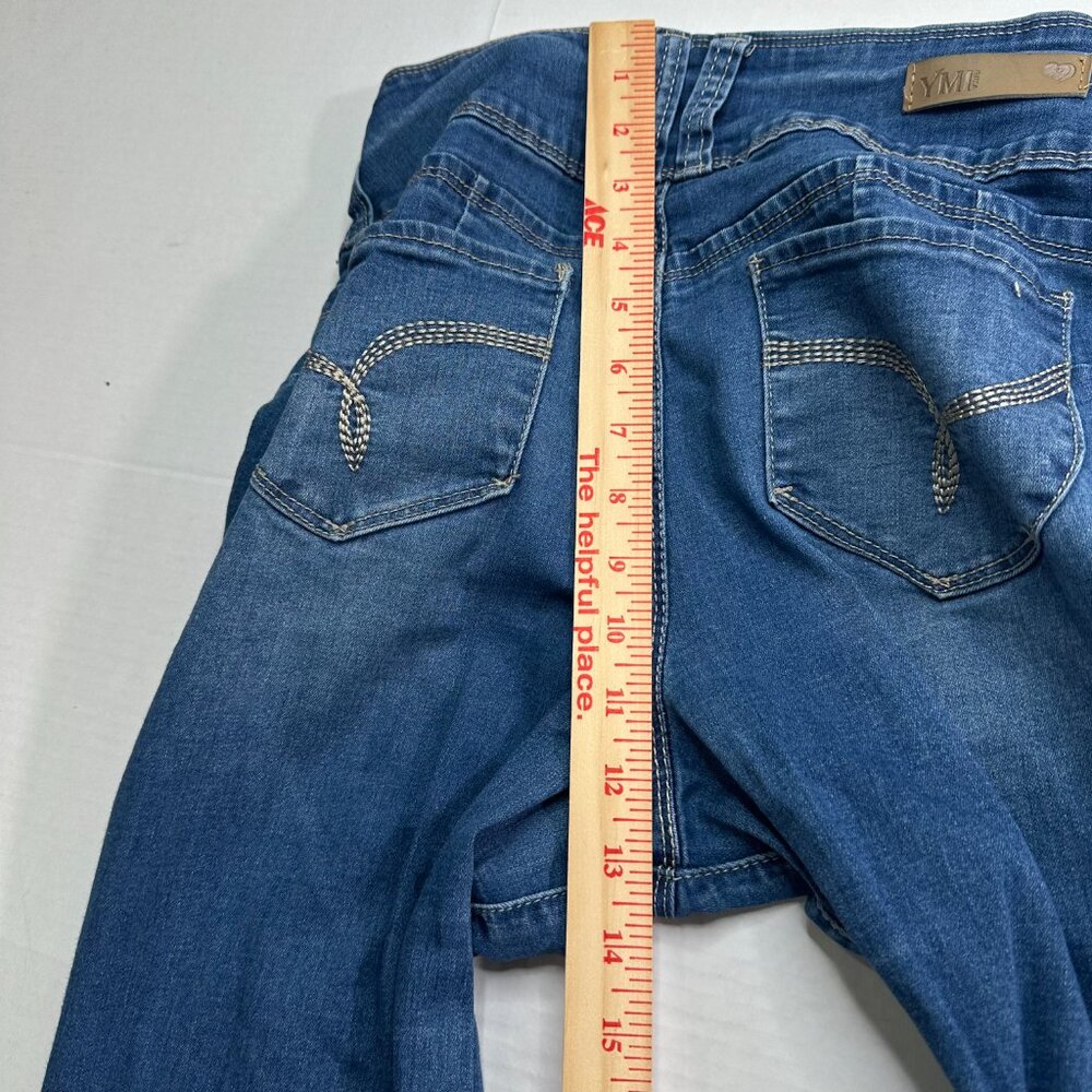 YMI Wanna Betta Butt Mid-Rise Skinny Jeans Size 9 Stretchy Denim Blue - Picture 11 of 14